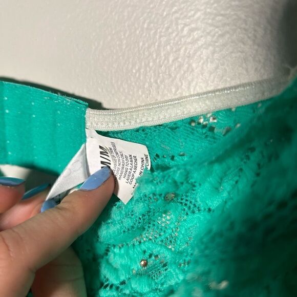 Coquette Y2K lace underwire bra with rhinestones M - Picture 5 of 6